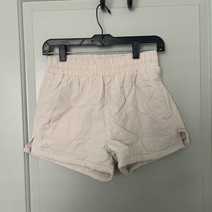 Cream Quilted Shorts